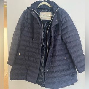 Herno Blue Cashmere & Silk Down Coat